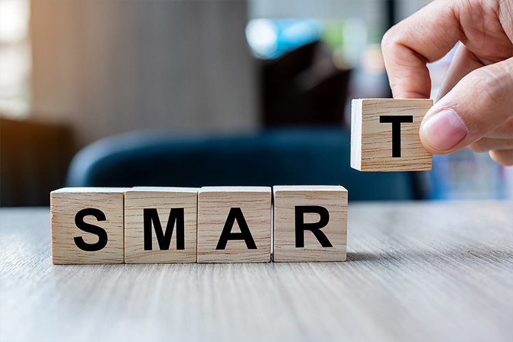 Letter blocks spelling the word smart